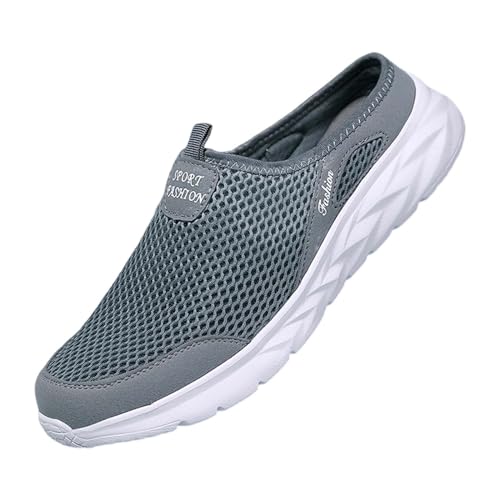 Damen Herren Clogs Hausschuhe Air Cushion Slip On Walking Orthopädische Schuhe Freizeit Mesh Atmungsaktiv Halboffene Pantoletten Walkingschuhe Leicht Bequem Schlupfschuhe Gartenschuhe von BOTCAM
