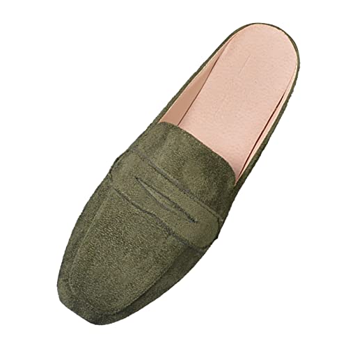 Damen Hinten Offen Flache Slipper Pantoletten Hausschuhe Weichen Sohlen Loafers Lässig Elegant Büro Damenschuhe Vorne-Geschlossene Sommer Rutschfest Freizeit Wildleder-Optik Freizeitschuhe Damen Hinten Offen Flache Slipper Pantoletten Hausschuhe Weichen Sohlen Loafers Lässig Elegant Büro Damenschuhe Vorne-Geschlossene Sommer Rutschfest Freizeit Wildleder-Optik Freizeitschuhe von BOTCAM