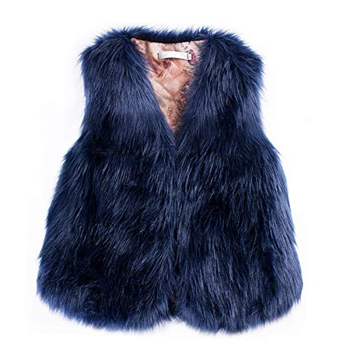 Damen Winter Warm Faux Pelz Weste Mantel Kurz Jacke Fellweste Frauen Pelzweste Kunstfell Weich Bequem Ärmellos Winterjacke Parka Fell Mäntel Tops V-Ausschnitt Plüschweste von BOTCAM