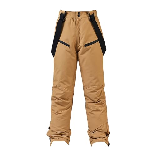 Damen wasserdichte, Winter Skihose mit Verstellbaren Trägern Overall Winddichte Schneehose Frauen Softshellhose Outdoor Warme Skihose Winterhose Thermohose Snowboardhose Wanderhose von BOTCAM