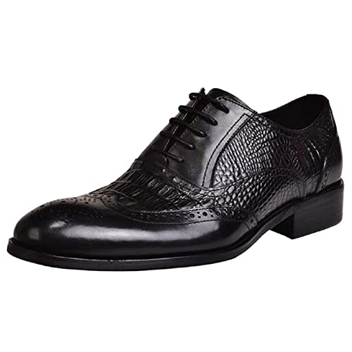 Elegante Schuhe Herren Business Schuhe Herren Herrenschuhe Classic Business Lederschuhe Mode Retro Casual Solid Color Set Square Head Schuhe Herren Schwarz Herren Business von BOTCAM