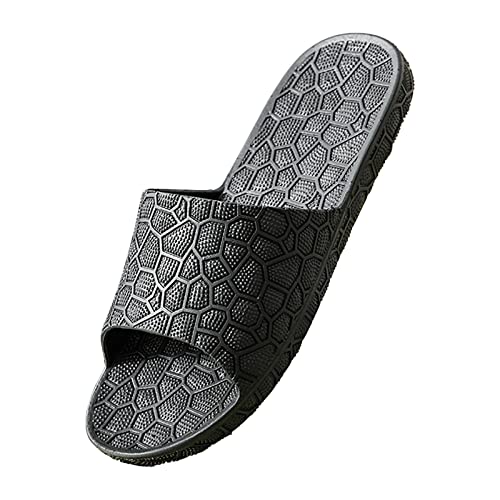 Flip Flops Damen Weiss Glitzer Zuhause rutschfeste atmungsaktive weiche Sohle Schuhe Hausschuhe bequeme flache Schuhe Schuhe Herren Basketball (Black, 45) von BOTCAM