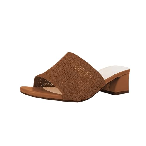 Frühling und Sommer High Heel Hausschuhe Gestrickt Bequem Offener Zehenbereich Pantoletten Mid Heel Sandaletten Mit Fußbett Casual Wedges Slipper Elegant Kleid Sandalen & Slides Frühling und Sommer High Heel Hausschuhe Gestrickt Bequem Offener Zehenbereich Pantoletten Mid Heel Sandaletten Mit Fußbett Casual Wedges Slipper Elegant Kleid Sandalen & Slides von BOTCAM