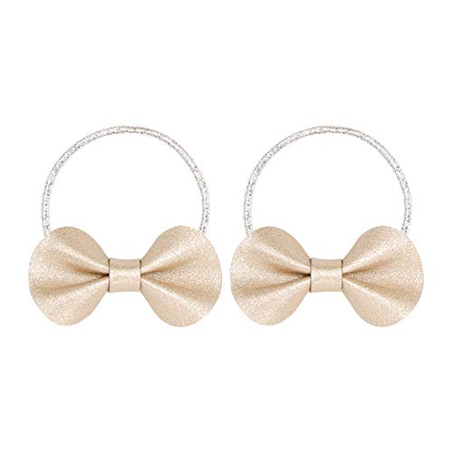 Girl band Haare 1paar Haare Baby Accessoires Kautschuk Elastik Säugling Kinder Haarzubehör Haargummi Damen Breit (Beige, One Size) von BOTCAM