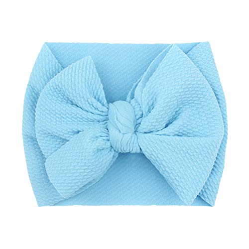 Haarband Stretch-Bowknot-Kopfbedeckung Haarband Mädchen Kleinkind 1PC Infant Baby Kinder Haarzubehör Zopfbänder (Blue, One Size) von BOTCAM