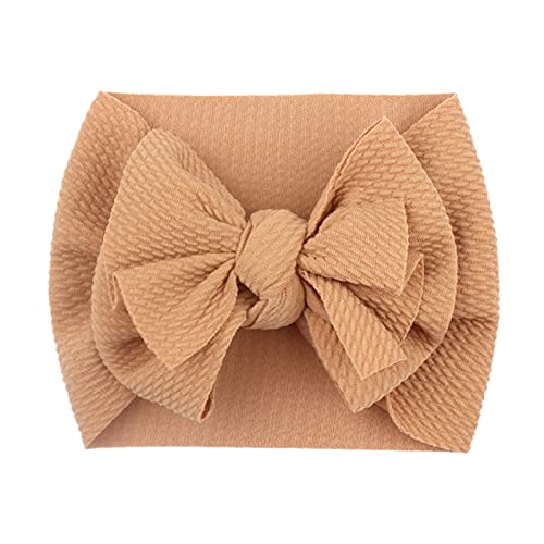 Haarband Stretch-Bowknot-Kopfbedeckung Haarband Mädchen Kleinkind 1PC Infant Baby Kinder Haarzubehör Zopfbänder (Coffee, One Size) von BOTCAM