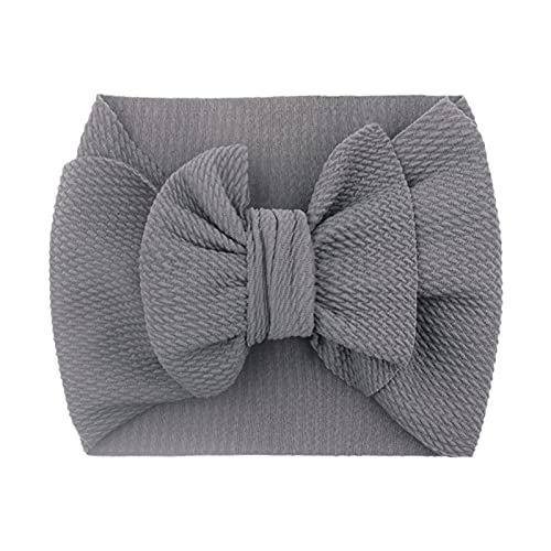 Haarband Stretch-Bowknot-Kopfbedeckung Haarband Mädchen Kleinkind 1PC Infant Baby Kinder Haarzubehör Zopfbänder (Grey, One Size) von BOTCAM