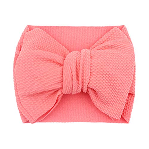 Haarband Stretch-Bowknot-Kopfbedeckung Haarband Mädchen Kleinkind 1PC Infant Baby Kinder Haarzubehör Zopfbänder (Pink, One Size) von BOTCAM