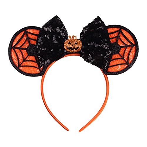 Halloween Party Cartoon Kinder Dekoration Baby Accessoire Haarbänder Kopfbedeckung Babypflege Dicke Haargummis (A, One Size) von BOTCAM