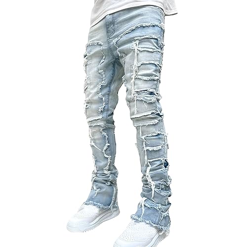 Herren Destroyed Stretch Jeans Mit Taschen Slim Fit Jeans Skinny Hip Hop Denim Hose Mit Löchern Für Männer Zerrissene Jeans Vintage Freizeithose Outdoorhose Leicht Loose Fit Slim Fit Sporthose Herren Destroyed Stretch Jeans Mit Taschen Slim Fit Jeans Skinny Hip Hop Denim Hose Mit Löchern Für Männer Zerrissene Jeans Vintage Freizeithose Outdoorhose Leicht Loose Fit Slim Fit Sporthose von BOTCAM