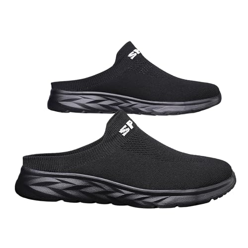 Herren-Walkingschuhe Luftkissen-Slip-On-Geh Orthopädische Diabetiker-Wanderschuhe Pantoletten Freizeit Mesh Atmungsaktive Hausschuhe Hinten Offen Leicht Bequem Slipper Trekkingschuhe von BOTCAM