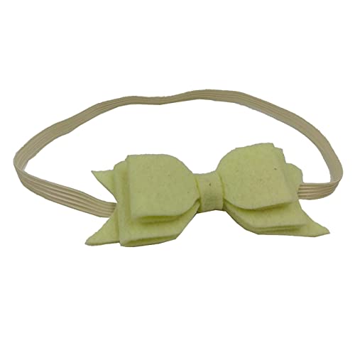 Kleinkind Baby Mädchen einfarbig Stirnband Bowknot elastisches Haarband für Kleinkinder Wanderkopftuch Damen (Beige, One Size) von BOTCAM