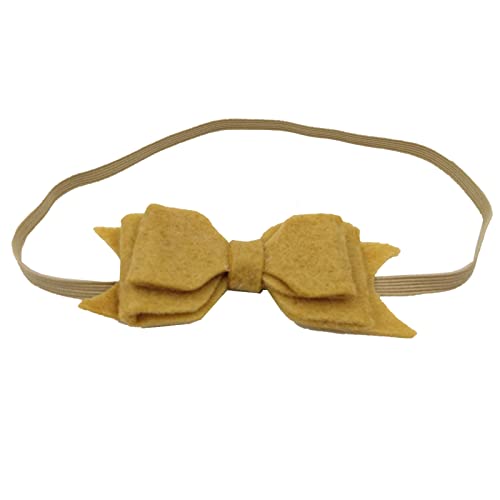 Kleinkind Baby Mädchen einfarbig Stirnband Bowknot elastisches Haarband für Kleinkinder Wanderkopftuch Damen (Khaki, One Size) von BOTCAM