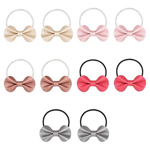 Mädchen Säuglingsband Frisuren Accessoires elastische Kautschukhaare Baby 5paar Kinderhaarzubehör Schlauchschal (Multicolor, One Size) von BOTCAM