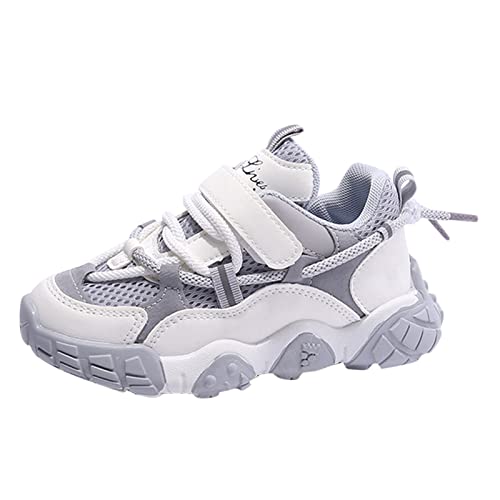 Mode Frühling Sommer Kinder Sport Jungen Laufschuhe Flach Leicht Mesh Atmungsaktiv Bequem Einfarbig Einfacher Stil Schuhe Kinder 40 Jungen (1-Grey, 27.5 Toddler) von BOTCAM