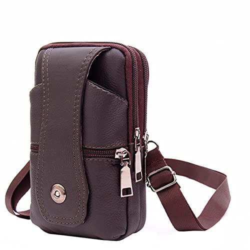 O Bag Taschen Damen Rot Handytasche Herren Gürteltasche Multifunktionale Handy Gürteltasche (Coffee, One Size) von BOTCAM