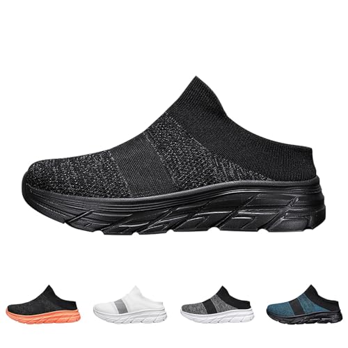 Orthopädische Hausschuhe Damen Sandalen Vorne Geschlossen Pantoletten Mit Fußbett Ergonomische Schuhe Air Cushion Sommer Slip on Walkingschuhe Atmungsaktive Breite Füße Wanderschuhe von BOTCAM