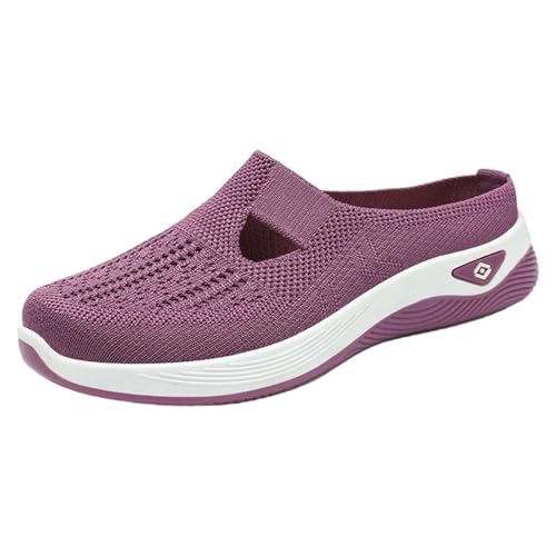 Orthopädische Sandalen Damen Elegant Mesh Atmungsaktiv Slipper Flachschuhe Sommer Lässig Hausschuhe Comfort Damenschuhe rutschfeste Sommerschuhe Diabetiker Gesundheitsschuh 36-41 von BOTCAM