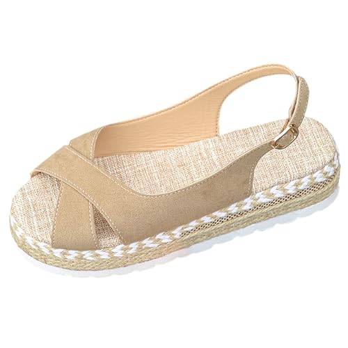 Sandalen Damen Sommer Espadrilles Fischmaul Peep Toe Sandaletten Breit Barfuß Wanderschuhe Lässig Atmungsaktiv Walking Plateau Schuhe Frauen Keilsandalen Wedges Comfort Outdoor Sommerschuhe Sandalen Damen Sommer Espadrilles Fischmaul Peep Toe Sandaletten Breit Barfuß Wanderschuhe Lässig Atmungsaktiv Walking Plateau Schuhe Frauen Keilsandalen Wedges Comfort Outdoor Sommerschuhe von BOTCAM