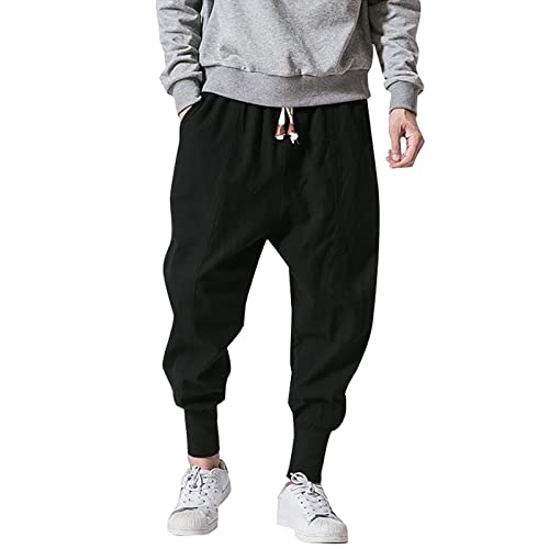 Sommerhose Herren Baggy Haremshose Japanisch Einfarbige Freizeithose aus Baumwolle und Leinen Loose Casual Heimhose Lang Leichte Atmungsaktiv Pluderhose Übergroße, M-3XL… Sommerhose Herren Baggy Haremshose Japanisch Einfarbige Freizeithose aus Baumwolle und Leinen Loose Casual Heimhose Lang Leichte Atmungsaktiv Pluderhose Übergroße, M-3XL… von BOTCAM