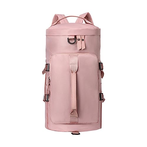 Taschen Damen Nylon Sporttasche für Damen und Herren, Sport-Reisetasche mit Schuhfach und Nassfach, Übernachtungstaschen für Yoga, Reisen, Schwimmen, Camping, Taschen Organisator Für (Pink, One Size) von BOTCAM