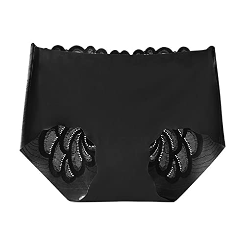 Unterhosen Damen Eisseide Hohe Taille - Nahtlose Slips Aushöhlen Atmungsaktiv Höschen Für Frauen Weich Bequem Elastan Panties Perioden Auslaufsichere Menstruation Slip Schlüpfer Unterwäsche von BOTCAM