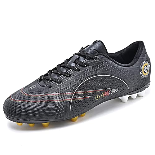 BOTEMAN Fußballschuhe Herren Stollen Spikes Cleats Jugen Trainingsschuhe Professionelle Unisex Fußballschuhe,Schwarz,38 EU von BOTEMAN