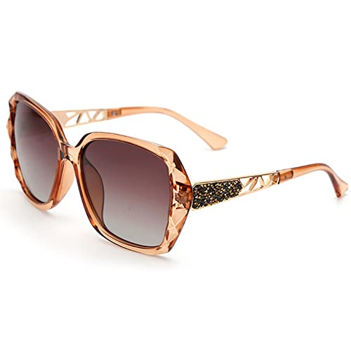 BOUACOUA Oversized Sunglasses Women Polarised UV400 Protection Glasses with Large Frame von BOUACOUA