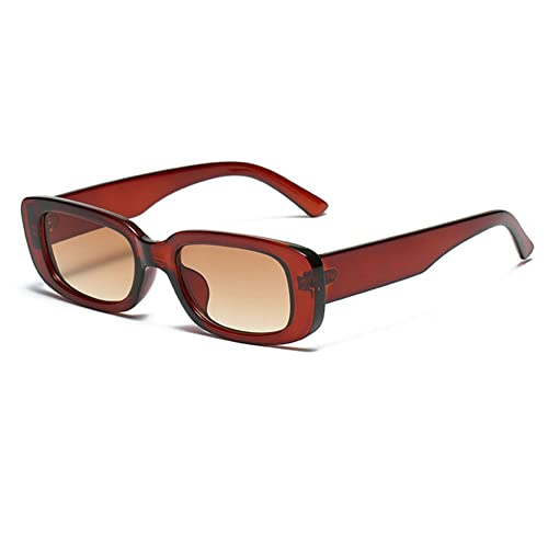 BOUACOUA Rectangle Sunglasses Women Men Fashion Retro Glasses with Square Frame UV 400 Protection von BOUACOUA