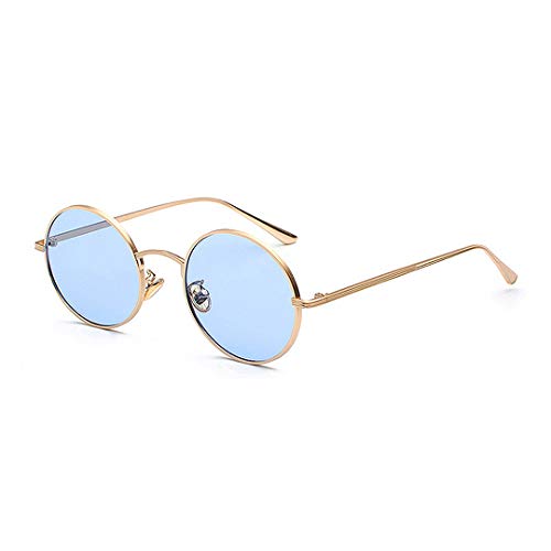 BOUACOUA Retro Sonnenbrille im Steampunk Stil Runde Metallrahmen Sonnenbrillen für Herren Damen von BOUACOUA