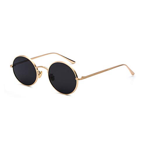 BOUACOUA Retro Sonnenbrille im Steampunk Stil Runde Metallrahmen Sonnenbrillen für Herren Damen von BOUACOUA