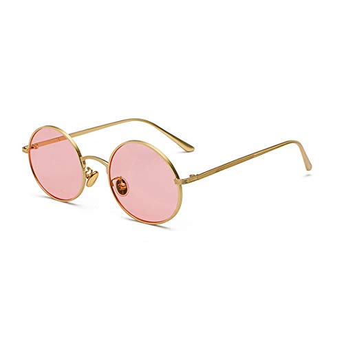 BOUACOUA Retro Sonnenbrille im Steampunk Stil Runde Metallrahmen Sonnenbrillen für Herren Damen von BOUACOUA