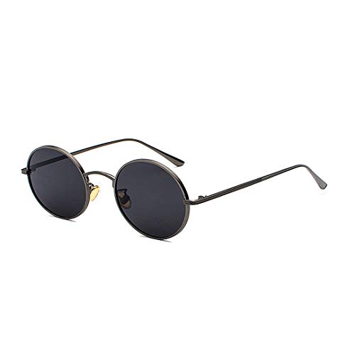 BOUACOUA Retro Sonnenbrille im Steampunk Stil Runde Metallrahmen Sonnenbrillen für Herren Damen von BOUACOUA