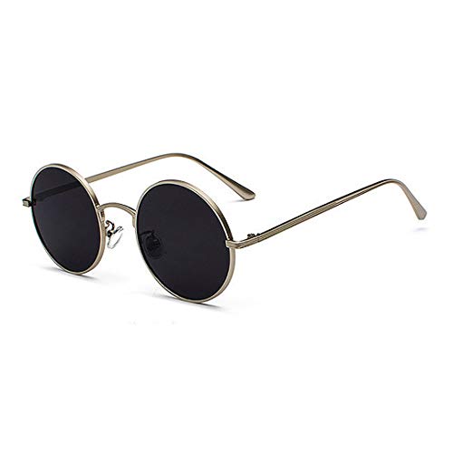 BOUACOUA Retro Sonnenbrille im Steampunk Stil Runde Metallrahmen Sonnenbrillen für Herren Damen von BOUACOUA