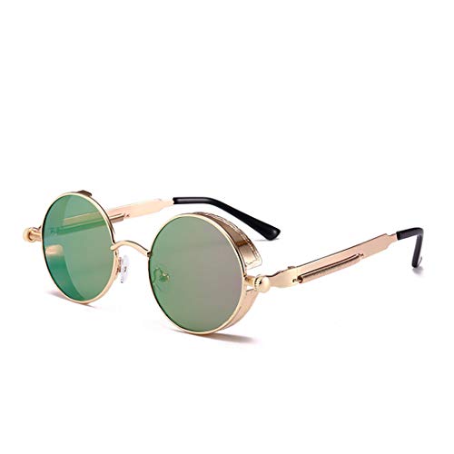 BOUACOUA Steampunk Retro Round Sunglasses Men Women Sonnenbrille Herren von BOUACOUA