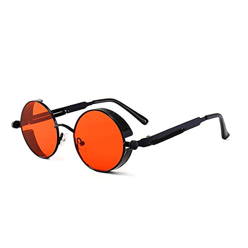 BOUACOUA Steampunk Retro Round Sunglasses Men Women Sonnenbrille Herren von BOUACOUA