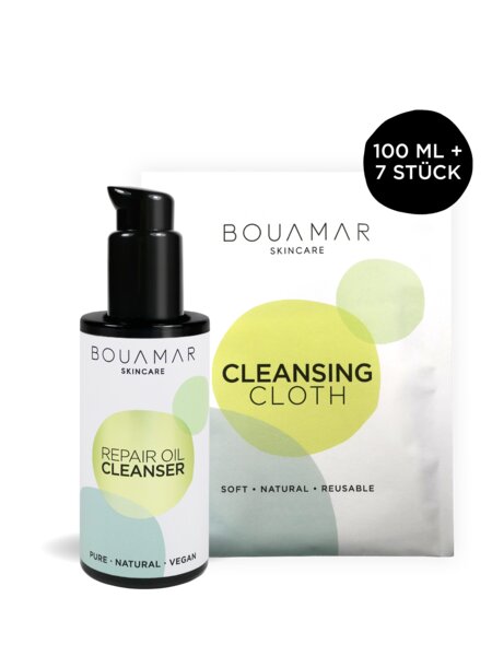 BOUAMAR SKINCARE PURIFYING SET | vegan + bio | ohne Zusatzstoffe | Reinigungsöl / Make-up Entferner + Reinigungstücher von BOUAMAR SKINCARE