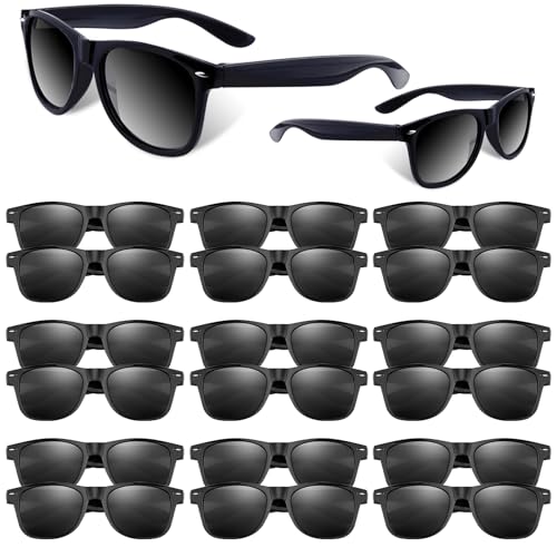 BOUBONI Party-Sonnenbrille Neonfarben lustiges Geschenk Goodie Stuffers für Sommer Strand Pool Party Geburtstagsparty (20, Black) von BOUBONI