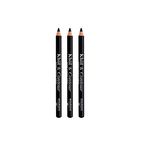 3 x Bourjois Paris Khol and Contour Eyeliner Extra-Long Wear - 001 Noir-issime von Bourjois