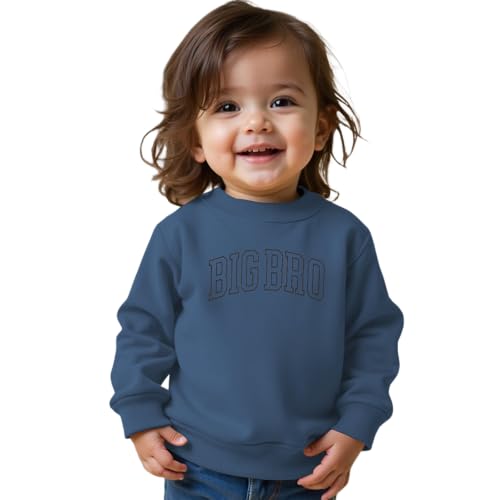 Big Brother Pullover Großer Bruder Sweatshirt Jungen Drucker Langarmshirt Baby Ankündigung Kleidung Neugeborenen Outfits Baumwoll Rundhals Babykleidung Warme Autumn Winter Pulli(Blue,2-3Jahre) von BOUTIKOME