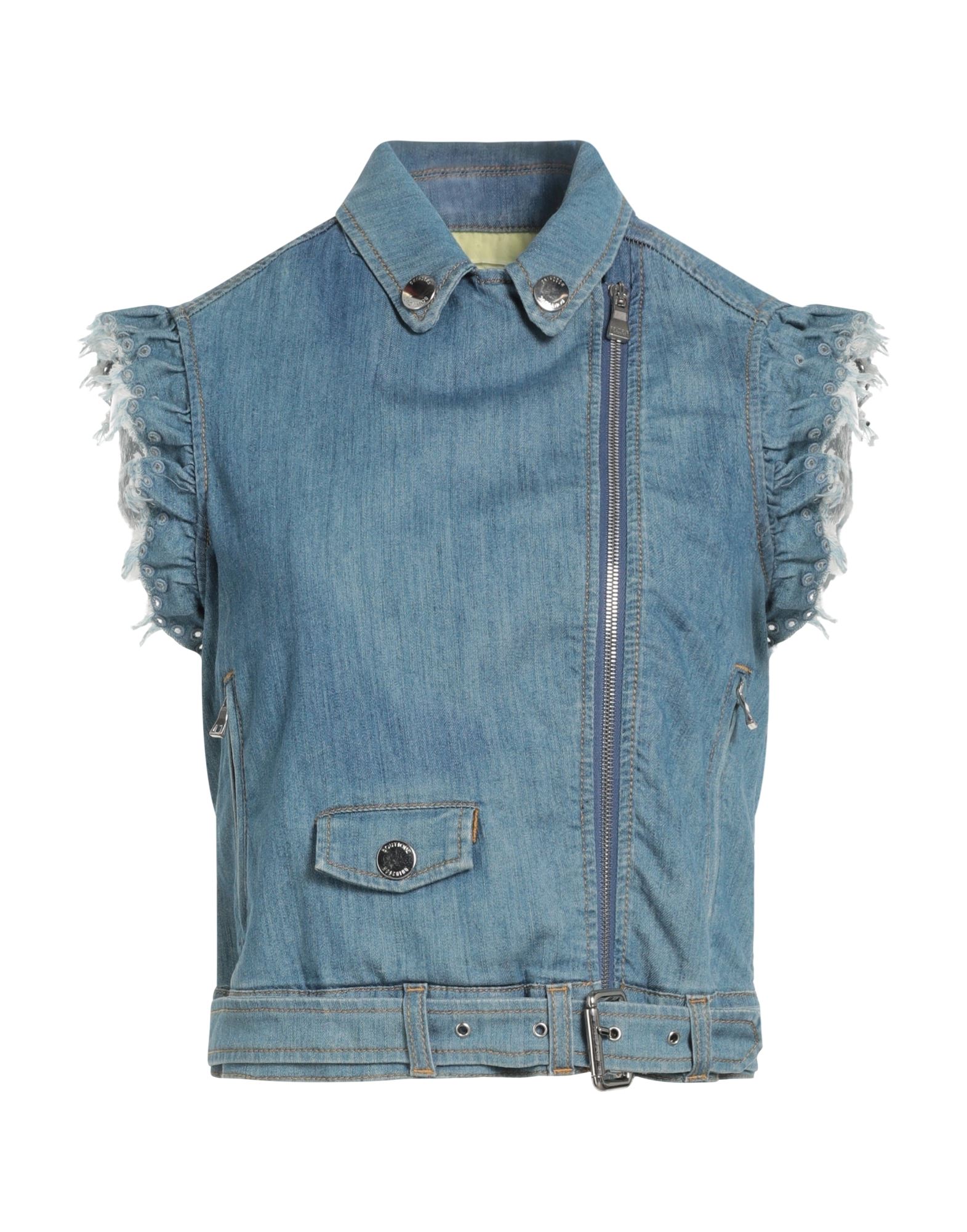 BOUTIQUE MOSCHINO Jeansjacke/-mantel Damen Blau von BOUTIQUE MOSCHINO