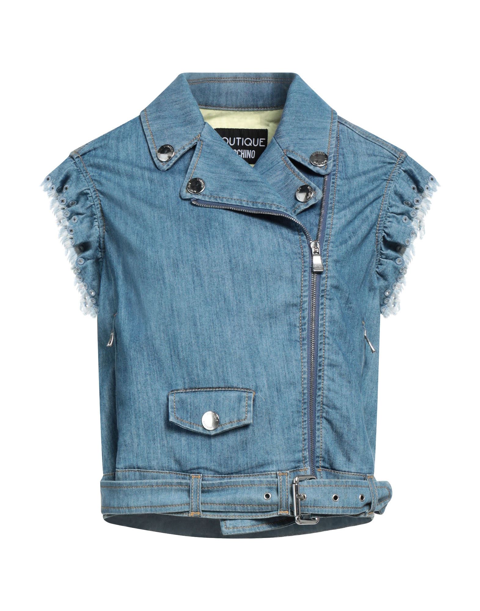 BOUTIQUE MOSCHINO Jeansjacke/-mantel Damen Blau von BOUTIQUE MOSCHINO