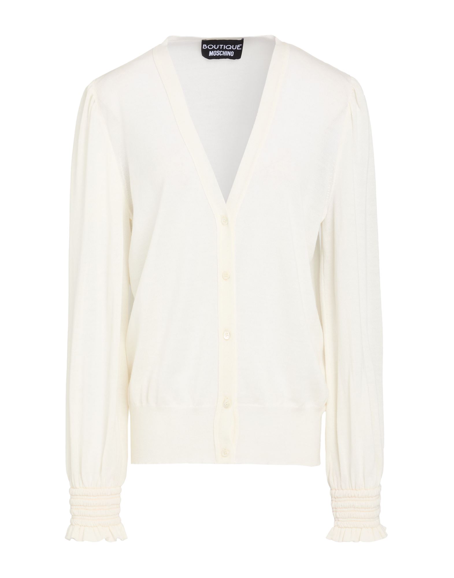 BOUTIQUE MOSCHINO Strickjacke Damen Elfenbein BOUTIQUE MOSCHINO Strickjacke Damen Elfenbein von BOUTIQUE MOSCHINO