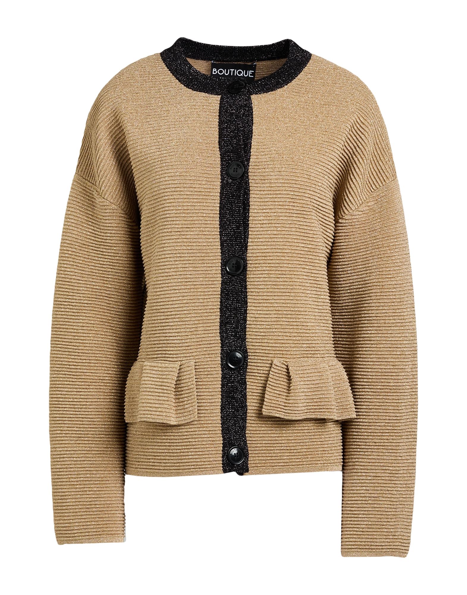 BOUTIQUE MOSCHINO Strickjacke Damen Gold von BOUTIQUE MOSCHINO