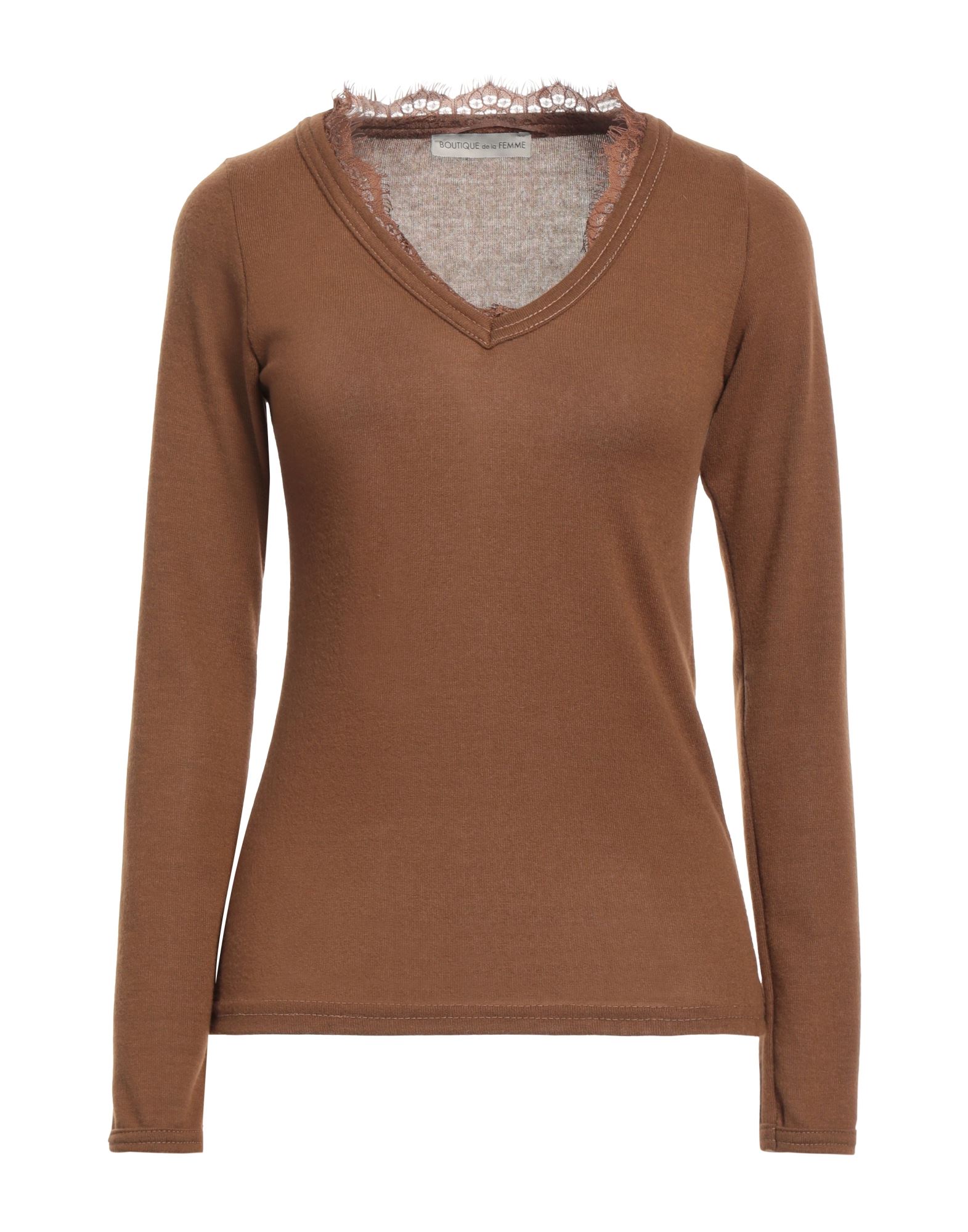 BOUTIQUE de la FEMME Pullover Damen Braun von BOUTIQUE de la FEMME