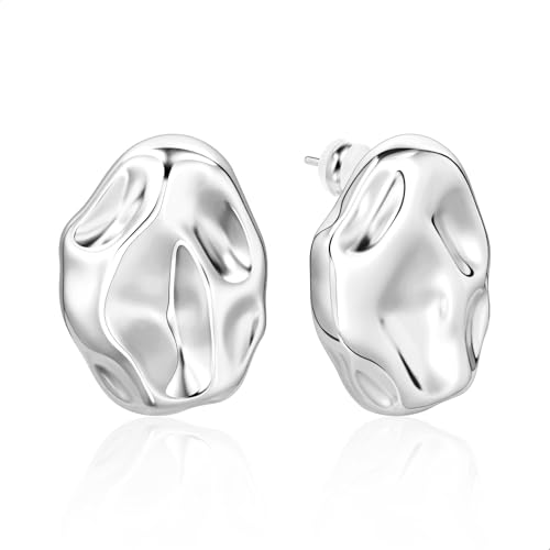 BOUTIQUELOVIN Chunky Ohrringe Silber 925 Damen Ohrstecker Groß Silver Earrings für Frauen Mama Freundin BOUTIQUELOVIN Chunky Ohrringe Silber 925 Damen Ohrstecker Groß Silver Earrings für Frauen Mama Freundin von BOUTIQUELOVIN