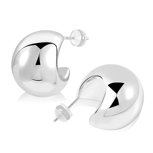 BOUTIQUELOVIN Dupes Tropfen Ohrringe Silber 925 Damen Chunky Ohrstecker Silver Earrings für Frauen Freundin Mama Mädchen BOUTIQUELOVIN Dupes Tropfen Ohrringe Silber 925 Damen Chunky Ohrstecker Silver Earrings für Frauen Freundin Mama Mädchen von BOUTIQUELOVIN