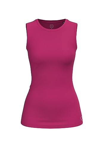 BOVIVA 40000 Damen Basic Unterhemd Tanktop Tank ärmellos ohne arm T-Shirt (Tshirt) Oberteile, Basics Shirts aus Baumwolle einfarbig für den Sommer Venus royal pink,36 von BOVIVA