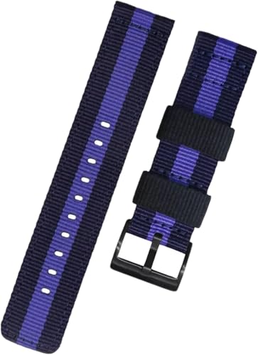Verstellbares Uhrenarmband, stilvolles Uhrenarmband, elegantes Uhrenarmband, Unisex, gestreifter Druck, gewebtes Nylon-Uhrenarmband für Herren, Schnellverschluss, Canvas-Uhrenarmband, Ersatz mit Verstellbares Uhrenarmband, stilvolles Uhrenarmband, elegantes Uhrenarmband, Unisex, gestreifter Druck, gewebtes Nylon-Uhrenarmband für Herren, Schnellverschluss, Canvas-Uhrenarmband, Ersatz mit von BOWINGBO