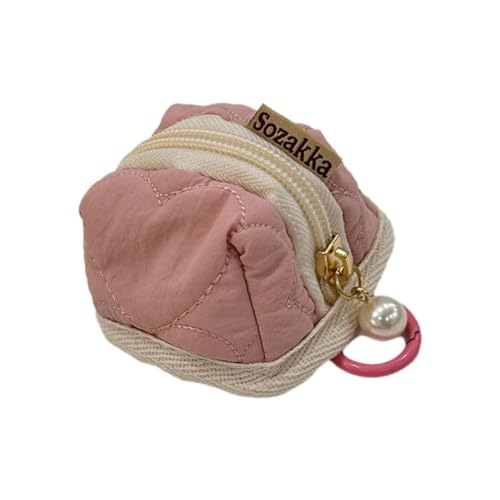 Kleine Münzbörse, niedliche Münztasche, Mini-Geldbörse für Frauen und Mädchen, Münzfach, Geldbörse, Schlüssel, tragbar, rose, 1 Stpck von BOWTONG